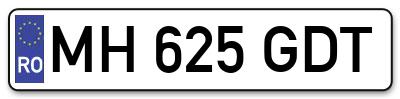 Placuta inmatriculare numar auto  MH-625-GDT, MH 625 GDT, MH625GDT