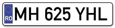Placuta inmatriculare numar auto  MH-625-YHL, MH 625 YHL, MH625YHL