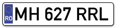 Placuta inmatriculare numar auto  MH-627-RRL, MH 627 RRL, MH627RRL