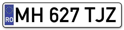 Placuta inmatriculare numar auto  MH-627-TJZ, MH 627 TJZ, MH627TJZ