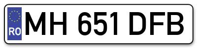 Placuta inmatriculare numar auto  MH-651-DFB, MH 651 DFB, MH651DFB