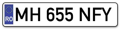 Placuta inmatriculare numar auto  MH-655-NFY, MH 655 NFY, MH655NFY