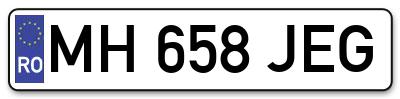Placuta inmatriculare numar auto  MH-658-JEG, MH 658 JEG, MH658JEG