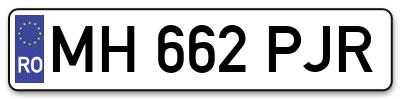 Placuta inmatriculare numar auto  MH-662-PJR, MH 662 PJR, MH662PJR