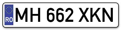 Placuta inmatriculare numar auto  MH-662-XKN, MH 662 XKN, MH662XKN