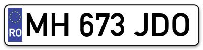 Placuta inmatriculare numar auto  MH-673-JDO, MH 673 JDO, MH673JDO