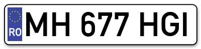 Placuta inmatriculare numar auto  MH-677-HGI, MH 677 HGI, MH677HGI