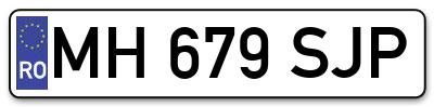 Placuta inmatriculare numar auto  MH-679-SJP, MH 679 SJP, MH679SJP