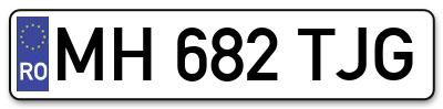 Placuta inmatriculare numar auto  MH-682-TJG, MH 682 TJG, MH682TJG