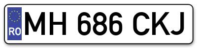 Placuta inmatriculare numar auto  MH-686-CKJ, MH 686 CKJ, MH686CKJ