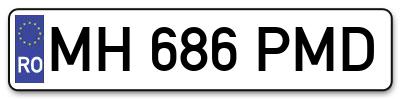 Placuta inmatriculare numar auto  MH-686-PMD, MH 686 PMD, MH686PMD