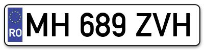 Placuta inmatriculare numar auto  MH-689-ZVH, MH 689 ZVH, MH689ZVH