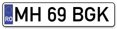 Placuta inmatriculare numar auto  MH-69-BGK, MH 69 BGK, MH69BGK