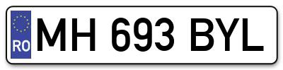 Placuta inmatriculare numar auto  MH-693-BYL, MH 693 BYL, MH693BYL