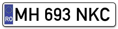 Placuta inmatriculare numar auto  MH-693-NKC, MH 693 NKC, MH693NKC