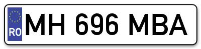 Placuta inmatriculare numar auto  MH-696-MBA, MH 696 MBA, MH696MBA