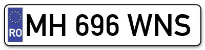 Placuta inmatriculare numar auto  MH-696-WNS, MH 696 WNS, MH696WNS