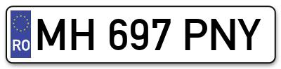 Placuta inmatriculare numar auto  MH-697-PNY, MH 697 PNY, MH697PNY