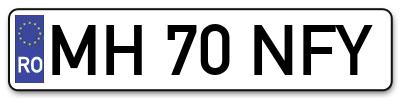 Placuta inmatriculare numar auto  MH-70-NFY, MH 70 NFY, MH70NFY