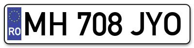 Placuta inmatriculare numar auto  MH-708-JYO, MH 708 JYO, MH708JYO