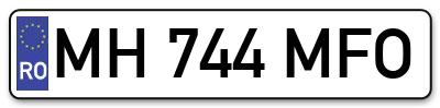 Placuta inmatriculare numar auto  MH-744-MFO, MH 744 MFO, MH744MFO