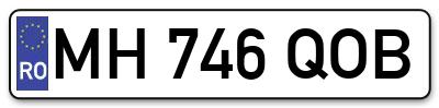 Placuta inmatriculare numar auto  MH-746-QOB, MH 746 QOB, MH746QOB