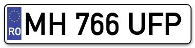 Placuta inmatriculare numar auto  MH-766-UFP, MH 766 UFP, MH766UFP
