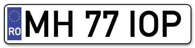 Placuta inmatriculare numar auto  MH-77-IOP, MH 77 IOP, MH77IOP