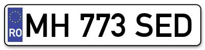 Placuta inmatriculare numar auto  MH-773-SED, MH 773 SED, MH773SED