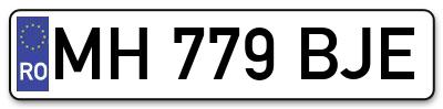 Placuta inmatriculare numar auto  MH-779-BJE, MH 779 BJE, MH779BJE