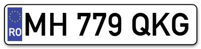 Placuta inmatriculare numar auto  MH-779-QKG, MH 779 QKG, MH779QKG
