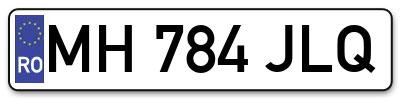 Placuta inmatriculare numar auto  MH-784-JLQ, MH 784 JLQ, MH784JLQ