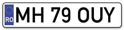 Placuta inmatriculare numar auto  MH-79-OUY, MH 79 OUY, MH79OUY