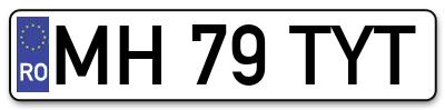 Placuta inmatriculare numar auto  MH-79-TYT, MH 79 TYT, MH79TYT