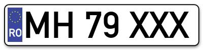 Placuta inmatriculare numar auto  MH-79-XXX, MH 79 XXX, MH79XXX