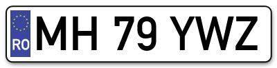 Placuta inmatriculare numar auto  MH-79-YWZ, MH 79 YWZ, MH79YWZ