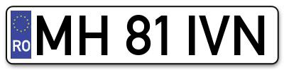 Placuta inmatriculare numar auto  MH-81-IVN, MH 81 IVN, MH81IVN