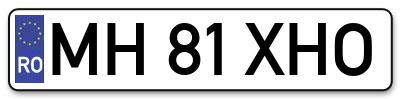 Placuta inmatriculare numar auto  MH-81-XHO, MH 81 XHO, MH81XHO