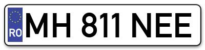 Placuta inmatriculare numar auto  MH-811-NEE, MH 811 NEE, MH811NEE
