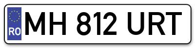 Placuta inmatriculare numar auto  MH-812-URT, MH 812 URT, MH812URT