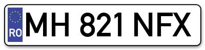 Placuta inmatriculare numar auto  MH-821-NFX, MH 821 NFX, MH821NFX