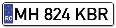 Placuta inmatriculare numar auto  MH-824-KBR, MH 824 KBR, MH824KBR