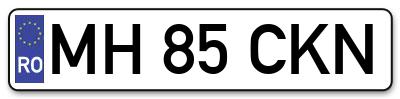 Placuta inmatriculare numar auto  MH-85-CKN, MH 85 CKN, MH85CKN