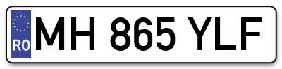 Placuta inmatriculare numar auto  MH-865-YLF, MH 865 YLF, MH865YLF