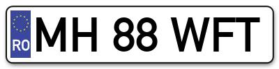 Placuta inmatriculare numar auto  MH-88-WFT, MH 88 WFT, MH88WFT