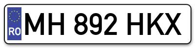 Placuta inmatriculare numar auto  MH-892-HKX, MH 892 HKX, MH892HKX