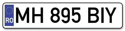Placuta inmatriculare numar auto  MH-895-BIY, MH 895 BIY, MH895BIY