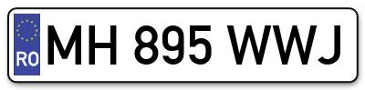 Placuta inmatriculare numar auto  MH-895-WWJ, MH 895 WWJ, MH895WWJ