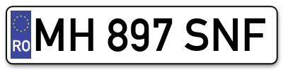 Placuta inmatriculare numar auto  MH-897-SNF, MH 897 SNF, MH897SNF