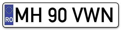 Placuta inmatriculare numar auto  MH-90-VWN, MH 90 VWN, MH90VWN